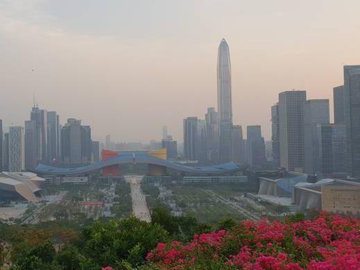 Here you can see the city centre of Shenzhen.