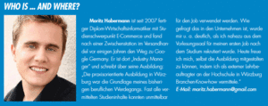 Moritz Habermann - Graduate specialised in E-Commerce