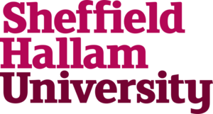 Hier ist das Logo der Sheffield Hallam University zu sehen.