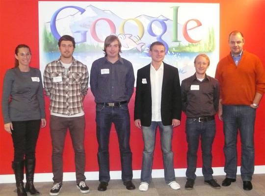Gewinner des 2. Platzes der Online-Challenge 2008 in der Google-Europazentrale in London