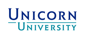 Hier ist das Logo der Unicorn University zu sehen.
