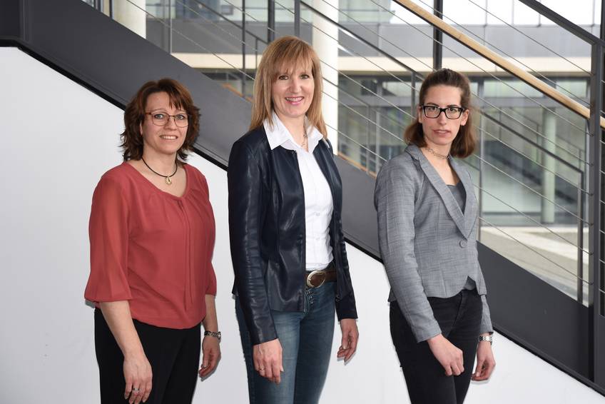 Picture of the three members of staff in the dean’s office