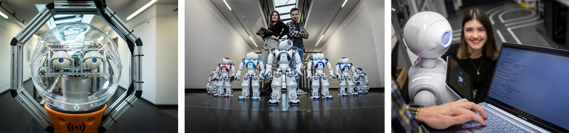 Studierende arbeiten mit Robotern, c Stefan Bausewein